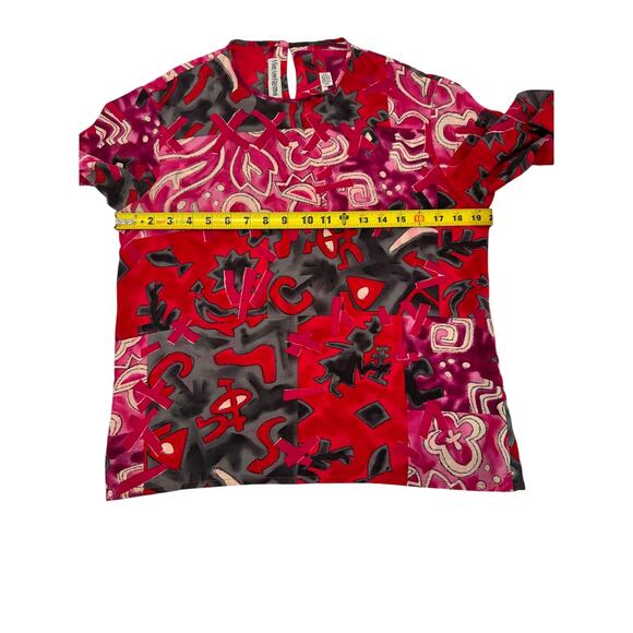 1980's Mary Ann Restivo Vintage 100% Silk Blouse Size 8 - Picture 6 of 9